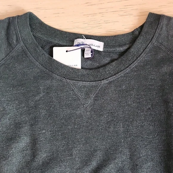 Peter Millar Lava Wash Crew-Neck Sweatshirt in Balsam - Picture 9 of 9